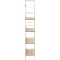 Kirjahylly, 5-tasoinen, 60x27,6x158,5 cm, tammi, lastulevy
