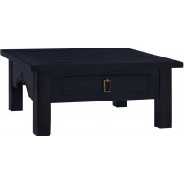 Sohvapöytä vaalea musta kahvi 68x68x30 cm täysi mahonki