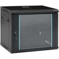 Seinäkiinnitettävä verkkolaitekaappi 19&quot;, IP20, 600x450x510 mm