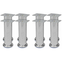 Sohvanjalat 8 kpl pyöreät kromi 180 mm
