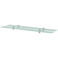 Kelluvat hyllyt, 2 kpl, lasi, 100x10 cm, 8 mm, kirkas