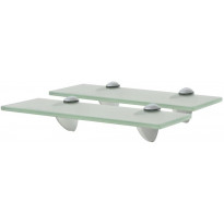 Kelluvat hyllyt, 2 kpl, lasi, 30x10 cm, 8 mm, huurre