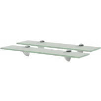 Kelluvat hyllyt, 2 kpl, lasi, 50x10 cm, 8 mm, huurre