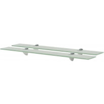 Kelluvat hyllyt, 2 kpl, lasi, 70x10 cm, 8 mm, huurre