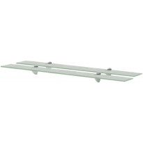 Kelluvat hyllyt, 2 kpl, lasi, 90x10 cm, 8 mm, huurre