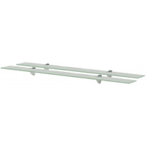 Kelluvat hyllyt, 2 kpl, lasi, 100x10 cm, 8 mm, huurre