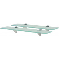 Kelluvat hyllyt, 2 kpl, lasi, 50x20 cm, 8 mm, kirkas