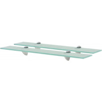 Kelluvat hyllyt, 2 kpl, lasi, 60x20 cm, 8 mm, kirkas