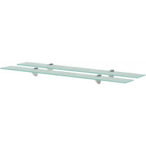 Kelluvat hyllyt 2 kpl lasi 90x20 cm