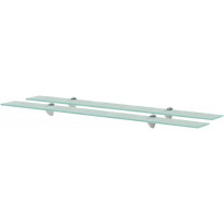 Kelluvat hyllyt, 2 kpl, lasi, 100x20 cm, 8 mm, kirkas