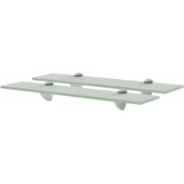 Kelluvat hyllyt, 2 kpl, lasi, 50x20 cm, 8 mm, huurre