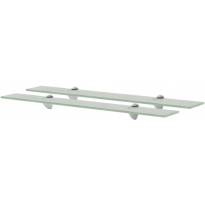 Kelluvat hyllyt, 2 kpl, lasi, 70x20 cm, 8 mm, huurre