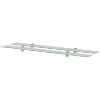 Kelluvat hyllyt 2 kpl lasi 100x20 cm