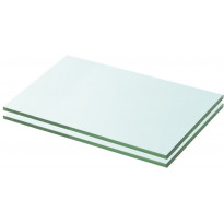 Hyllyt 2 kpl, kirkas lasi, 20x25 cm
