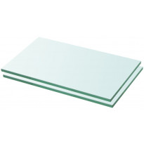 Hyllyt 2 kpl, kirkas lasi, 30x12 cm