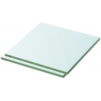 Hyllyt 2 kpl, kirkas lasi, 30x30 cm