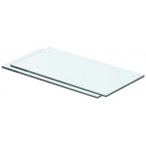Hyllyt 2 kpl, kirkas lasi, 40x15 cm