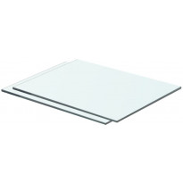 Hyllyt 2 kpl, kirkas lasi, 40x25 cm