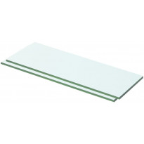 Hyllyt 2 kpl, kirkas lasi, 50x12 cm