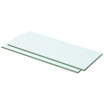 Hyllyt 2 kpl, kirkas lasi, 50x15 cm