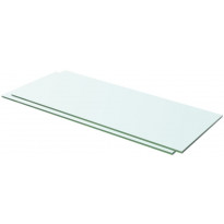 Hyllyt 2 kpl, kirkas lasi, 60x20 cm