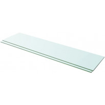 Hyllyt 2 kpl, kirkas lasi, 100x25 cm