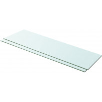 Hyllyt 2 kpl, kirkas lasi, 100x30 cm