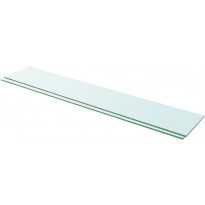 Hyllyt 2 kpl, kirkas lasi, 110x20 cm