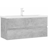 Allaskaappi altaalla, 100x38,5x45 cm, betoninharmaa