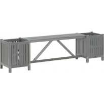Puutarhapenkki 2 kukkalaatikolla 150 cm