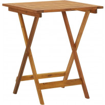 Kokoontaitettava puutarhapöytä 60x60x75 cm täysi akaasiapuu