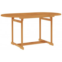 Puutarhapöytä, 150x90x75 cm, täysi tiikki, soikea