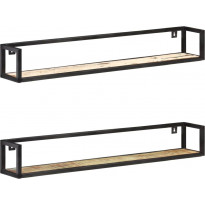Seinähyllyt 2 kpl 120 cm kierrätetty täyspuu
