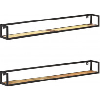 Seinähyllyt 2 kpl 160 cm kierrätetty täyspuu