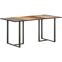 Ruokapöytä 160 cm kierrätetty täyspuu