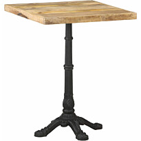 Bistropöytä 60x60x77 cm karkea mangopuu