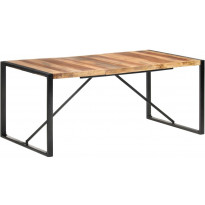 Ruokapöytä 180x90x75 cm täysi puu seesamviimeistelyllä