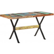 Ruokapöytä 140x70x76 cm kierrätetty täyspuu