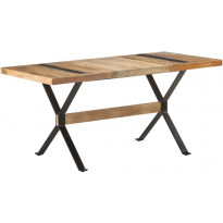 Ruokapöytä 160x80x76 cm karkea mangopuu