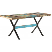 Ruokapöytä 160x80x76 cm kierrätetty täyspuu