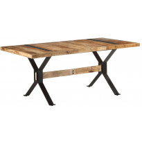 Ruokapöytä 180x90x76 cm karkea mangopuu