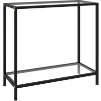 Konsolipöytä läpinäkyvä 80x35x75 cm karkaistu lasi