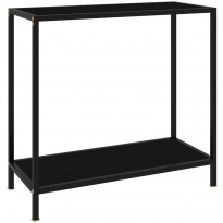 Konsolipöytä musta 80x35x75 cm karkaistu lasi