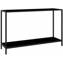 Konsolipöytä musta 120x35x75cm karkaistu lasi
