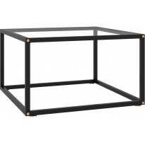 Sohvapöytä musta karkaistu lasi 60x60x35 cm