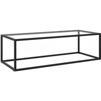 Sohvapöytä musta karkaistu lasi 120x50x35 cm