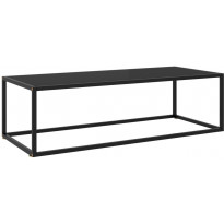 Sohvapöytä musta mustalla lasilla 120x50x35 cm