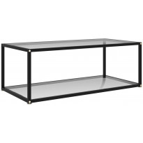 Sohvapöytä läpinäkyvä 100x50x35 cm karkaistu lasi