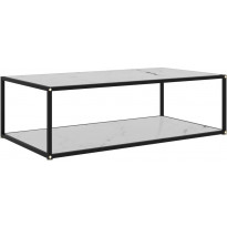 Sohvapöytä valkoinen 120x60x35 cm karkaistu lasi