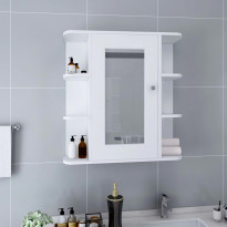 Kylpyhuoneen peilikaappi valkoinen 66x17x63 cm mdf